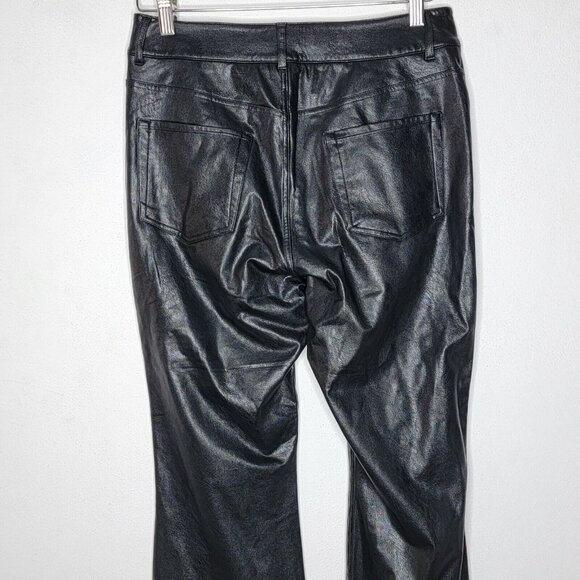 Commando‎ Medium Black Faux Leather Flare Women's Pants M - Picture 4 of 6
